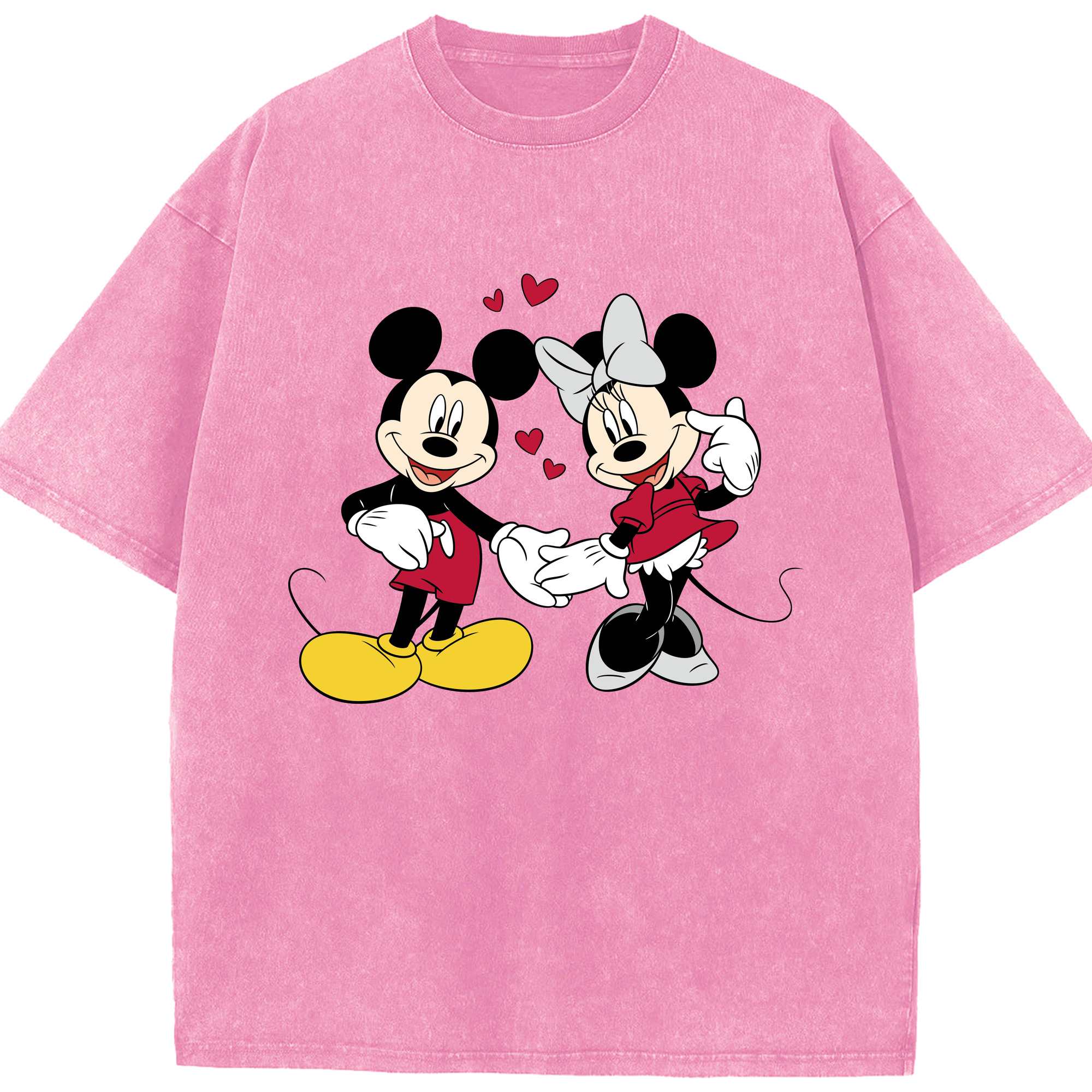 （画像用） ミッキーマウス Mickey Mouse 綿100% ヴィンテージ風 半袖Tシャツ（フロントプリント）